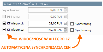 Automatyczna synchronizacja cen w allegro.pl oraz allegro.cz